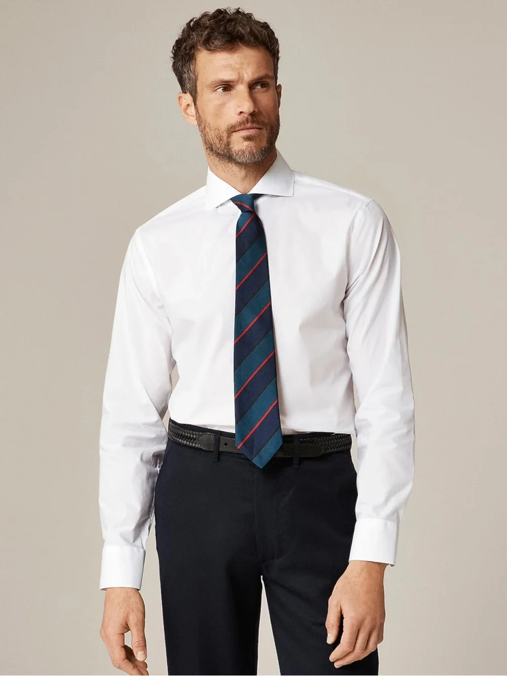 J. Crew White Ludlow Premium Dress Shirt with Point Collar NWT Size 16/33